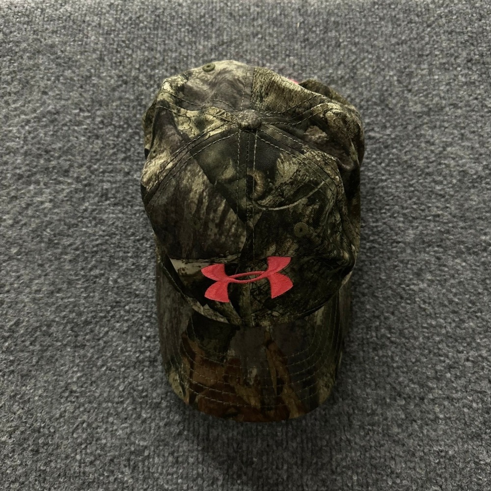 Under Armour Hat Womens OSFA Camo Pink Logo RealTree Snapback Baseball Cap